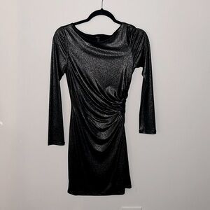 NWOT Soprano Metallic Bodycon Long Sleeve Mini Dress